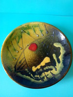 Sarkadi retro kerámia fali dísz fali tál tányér