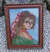 Beautiful tapestry, goblen gypsy girl girl
