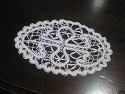 Crochet lace tablecloth with special embroidery technique 18 x 12 cm