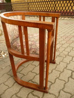 Különleges, antik, oszlopos, szecessziós kemény fa íróasztal szék maximálisan stabil