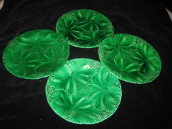 Saarreguimines majolica plates, 4 pieces, not used, 18.8 cm