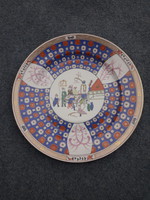 Egyedi kínai mintás herendi porcelán dísz tál