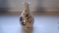 Búzavirágmintás Zsolnay váza hibátlan gyönyörűség