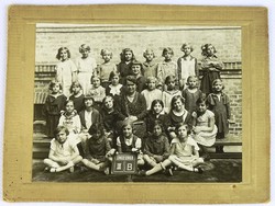 0K582 Antik iskolai osztálykép fotográfia 1932