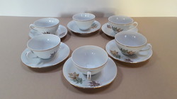 Thun czechoslovakia porcelain leaf pattern tea set