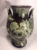 Sz. J. Szigno hmv ceramic salamander vase marked damaged