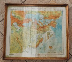 Old gilded wooden frame - Europe map