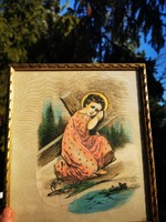 ANTIK ANGYALOS SELYEMKÉP