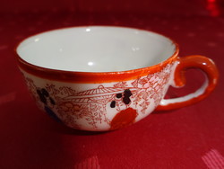 Japán porcelán, barna szegélyes kávéscsésze, átmérője 6 cm. Vanneki!