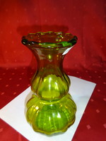 German glass vase, beautiful green, height 21.5 cm. He has! Jókai.