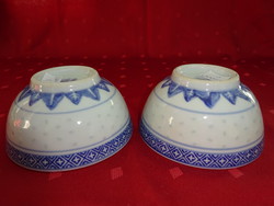 Japán porcelán rizses tál, felső átmérője 11,5 cm. Vanneki!