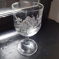 Beautiful old stemmed glass cup