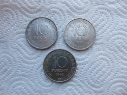 3 darab ezüst Széchenyi 10 forint 1948 LOT !  01 
