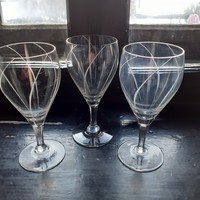 3 pcs. Polished glass cup