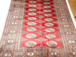 Szép  jó állapotú tiszta  régi kézi csomózású pakisztáni selymes perzsa szőnyeg 