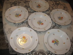 Ó-herendi  tányér készlet  , 6 db ,   24,5 cm x 4 cm