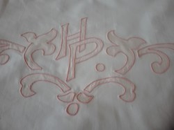 Párnahuzat, HP monogramos, tiszta pamut,  87 x 62 cm