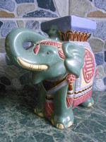 Virágtartó szobor asztali elefánt kerámia indiai 27*23*12 cm