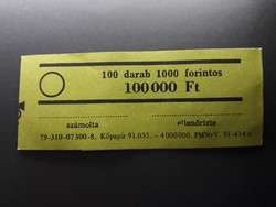 Retró bankjegykötegelő szalag 1000 Ft-os bankjegyhez - Papírpénz kötegelő bankjegyszalag