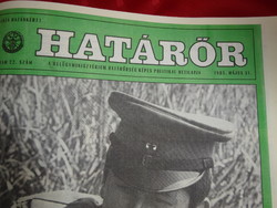 Határőr heti újság 1985 év.Kifogástalan álapotban. Időrendben lefűzve, olvasatlanul. Vanneki!