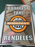 Budapest Taxi tükrös reklám