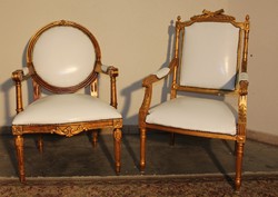 A114 Aranyozott Francia barokk karfás szék