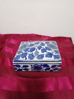 Porcelain bonbonier with a blue-gold pattern