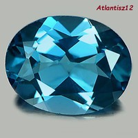 Genuine, 100% natural london blue topaz gemstone 1.95ct (if) value: 48,800 HUF