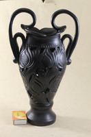Szignált kerámia kaspó váza Szentes címerrel 220