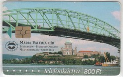 Magyar telefonkártya 0351  2001 Mária Valéria híd     50.000  Db-os 
