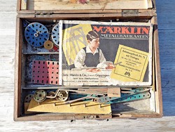 Háború előtti Märklin készlet dobozában eredeti füzettel