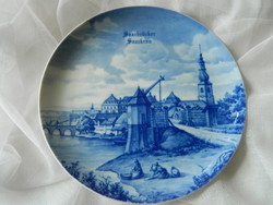 12. Saarbrücker teller 1984, decorative plate, wall plate series, fürstenberg west germany