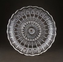 1C390 Hibátlan kristály asztalközép kínáló tál 26 cm