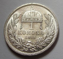 1 korona 1915  verdefényes