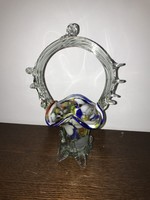 Muránói üveg kosár kosárka 27 cm Murano