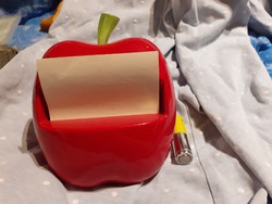 Post it alma alakú adagoló, piros alma, asztali jegyzet papír tartó postit 3M