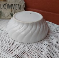 MZ Altrohlau Gyönyörű vastag fehér porcelán tál, Csavart Gyöngyös mintával. Gyűjtői darab falusi
