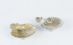Barokk kagyló hamutálak - öntött fémötvözet réz és ezüst színben asztali díszek