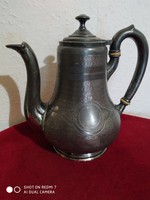 Antik  ezüstözött teáskanna (19.sz. vége)
