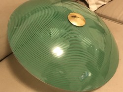 Retro mennyezeti lámpa zöld spirál dekorral, 59 cm átmérő