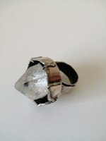 Hegyikristályos kézműves ezüst gyűrű