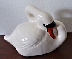 Antique porcelain swan with intaglio mark