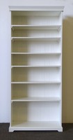 1D115 Rusztikus modern fehér színű nagyméretű könyvespolc 214 x 96 cm