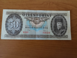 50 Forint 1983 - Régi, retró barna ötvenes bankjegy