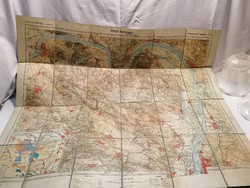 Magyar Királyi Állami Térképészet Pilis Hegység térkép 2 Pengő 68x76 cm