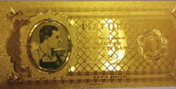 24 kt arany, 1946-os 10 Forintos bankjegy certificáttal