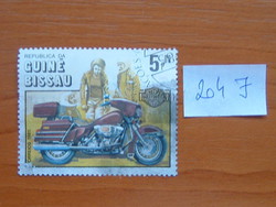BISSAU-GUINEA 5,00 P 1985 A motorkerékpár 100. évfordulója Harley Davidson Motor Cycle 204J