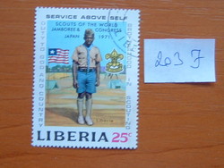 LIBÉRIA 25 C 1971-es cserkész dzsamboree - Asagiri, Japán  203J