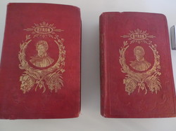Könyv -1861 ÉVI - 2 kötet - BYRON - Német 7 - 9 kötet - 10 - 12 kötet egyben - 14 x 9,5 cm