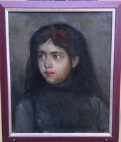 Fk/021-022 - attributed to Elek Szamossy - portrait of Count Kristina Wenckheim